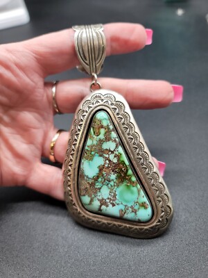 Navajo Arnold Blackgoat Large Sterling Silver Pendant | eBay