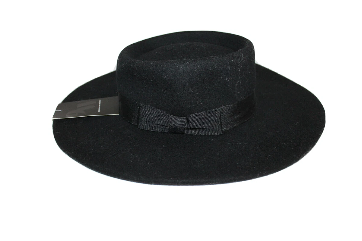 Nine West Wool Felt Telescope Floppy Hat Women s Black NEW 98 eBay