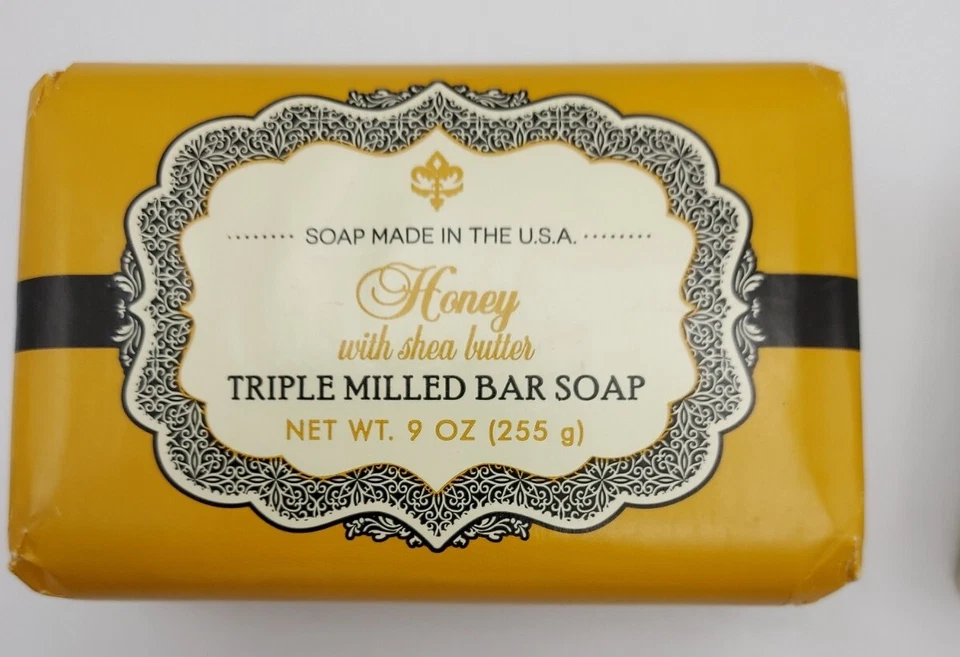Sabonete em barra triplo fresado manteiga de karité Fall River 2 CST flor de mel e algodão EUA - Imagem 3 de 4