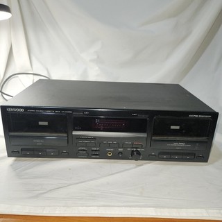 Vintage Kenwood KX W4050 Stereo Dual Cassette Deck solo parti danneggiate o riparazione