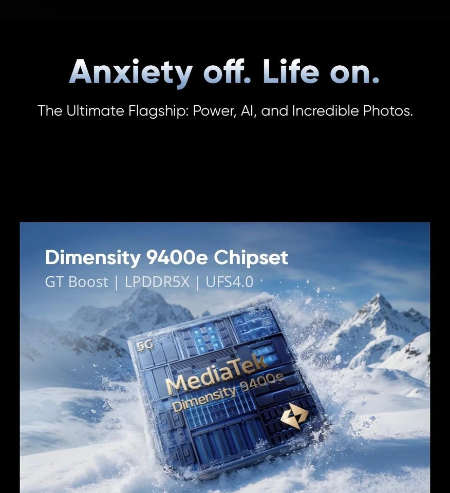 Realme GT 7 5G Smartphone 256GB 12GB RAM iceSense black 7000mAh Global Version  - Bild 4 von 4