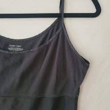 Tummy Tank Top Womens XL Black Camisole Adjustable Straps Shapewear Layering