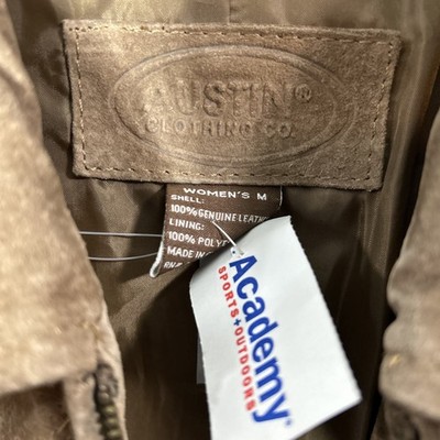 ジャケット・アウター Austin clothing co. suede leather jacket Austin Clothing Co. Women's Brown Full Zip Quilted Suede Leather