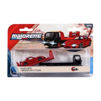 Majorette JDM Legends Car Transporter Isuzu NPR + Mazda RX-7 FD3S