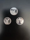 2005, 2006 & 2007 Alaska Mint Official Medals  .999 Silver GEM  w/ COA in Holder