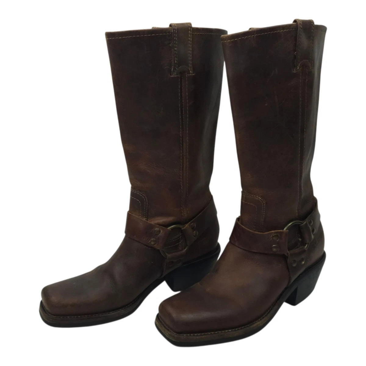 Bottes Femme BCB Girls En Daim Beige Foncé Brodé - Taille 37 (US 5.5) - Talon 5.5 Cm - Occasion Bon état