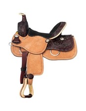 Silver Royal Western Saddle Youth Half Breed Roper Brown SR230Y