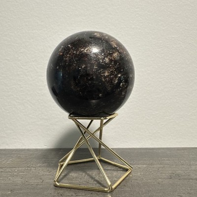 Polished Golden Mica Crystal Sphere 324 Grams 60 mm