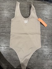 Colsie Womens Plus Size Xs Beige Seamless Bodysuit