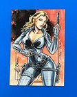 2011 Marvel SketchaFEX Universum Sketchkarte Alcione Silva 1/1 Sharon Carter