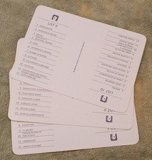 SCATTeRGORIeS Milton Bradley Replacement Parts Topic Cards Set of 3 1988