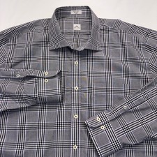 Peter Millar Shirt Men's XL Gray Plaid Long Sleeve Casual Baltusrol Golf Club