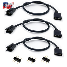 ARGB Extension Cable 3-Pack , 5V 3-Pin to JST SM 3Pin Male ARGB Adapter, 11.8 I