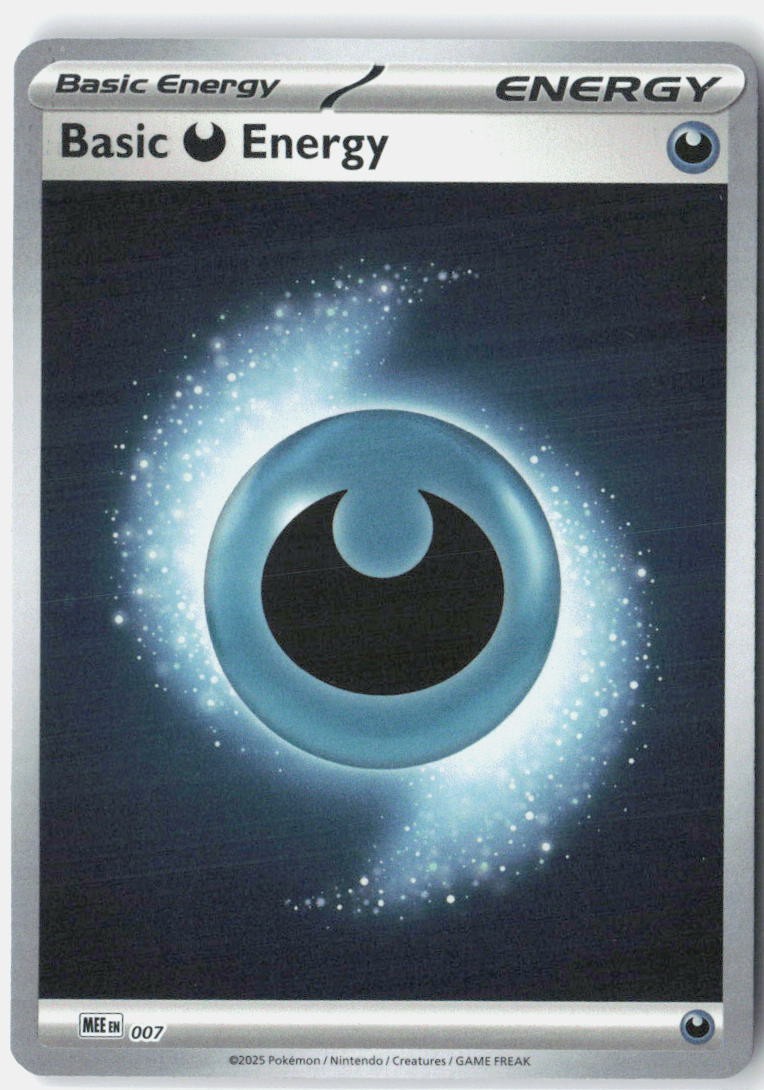 Basic Darkness Energy - 007 NM 7 Common Mega Evolution Energies Reverse Holo