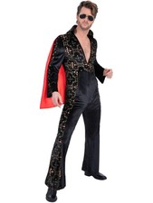 Smiffys Elvis Black Rhinestone Costume