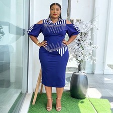 Nigeria African Plus Size Kaftan Abaya Women Long Dress Elegant Wedding Cocktail