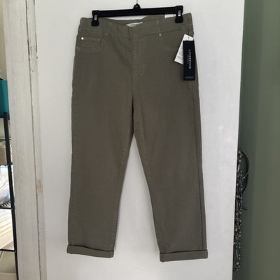 Liverpool Los Angeles Jeans Womens Sz 8/23 Relaxed Stretch Nwt Pewter Green Crop