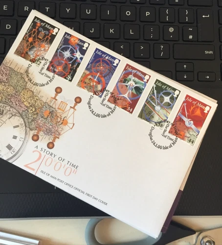 Isle of Man Stamps FDC 2000 The Story of Time on First Day Cover Unaddressed