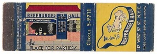 BEEFBURGER HALL NEW YORK NY HAMBURGER COVER NYC