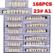 168Pc Dental Acrylic Resin False Teeth 23 Shade A1 Denture Full Upper Lower HOT