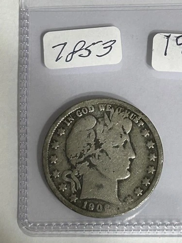 1906 D BARBER HALF DOLLAR - HAS A FEW ISSUES -