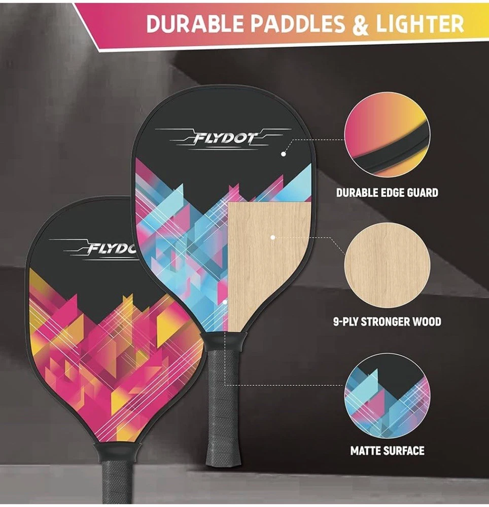Best USAPA Approved Pickleball Paddles Set of 4 with Balls
