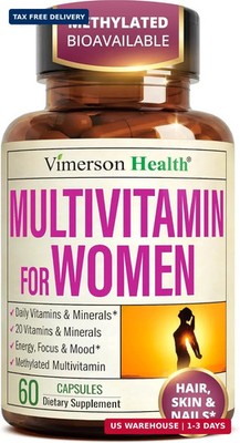 Vimerson Health Multivitamin for Women: Methylated B Vitamins, Chelated Minerals