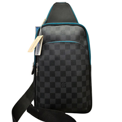 Louis Vuitton Avenue Sling Bag Damier Graphite Canvas Black-Green Trim