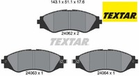 Textar 2406201 Bremsbelagsatz FüR Scheibenbremse Bremsbelagsatz