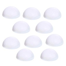 10 PCS White Foam Half Ball Christmas Craft Ornaments, 2 inch Diameter DIY Art