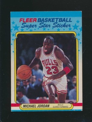 1988 FLEER STICKERS BASKETBALL #7 MICHAEL JORDAN EX-MT HOF