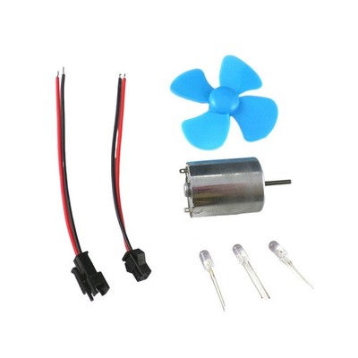 Kleiner Gleichstrommotor Windkraftanlage Generator Kit mit vierblättrigem Lüft