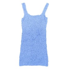 Cotton On Womens Dress Textured Stretch Fit Sleeveless Casual Short Blue X-Small