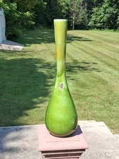 Vintage Prairie Green Mid Cen Mod ROYAL HAEGER Pottery Mantle Vase 