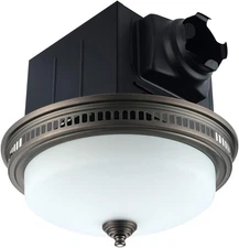Akicon Bathroom Exhaust Fan with Light, Ultra Quiet 110, Oil Rubbed Bronze 