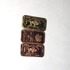 1 Gram of .999 Brass, 2 Copper Bars Buffalo Maple Leaf.  3 grams total