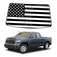 Winshield Sun Shade with USA Flag for 2007-2021 to-yota Tundra, Foldable
