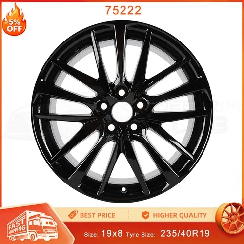 New 19in Gloss Black Alloy Wheel Rim for 2021-2024 Toyota Camry 75222 XSE