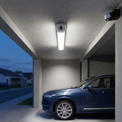 Wannenleuchte Bewegungsmelder Feuchtraumlampe LED Röhre Hallenleuchte L 120 cm - Bild 1 von 4