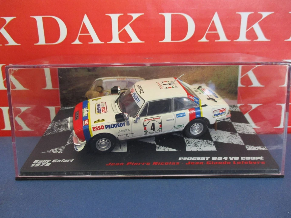Die cast 1/43 Modellino Auto Peugeot 504 V6 Coupe Rally Safari 1978 J-P. Nicolas - Immagine 4 di 4