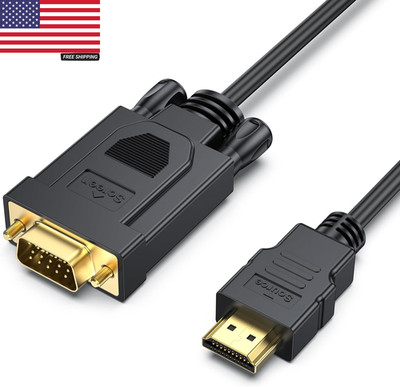 HDMI to VGA 6 Feet Cable Uni-Directional HDMI Computer to VGA Monitor Cable (Mal