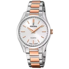 FESTINA F20620/1 Two-Tone Steel and Crystal Solo Tempo Women's Watch