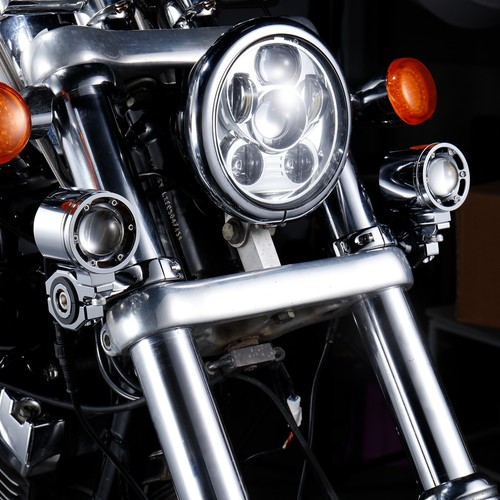 Motorcycle 72W Auxiliary LED Spotlight Low & High Beam for 39mm/1.5'' Forks - Picture 8 of 10