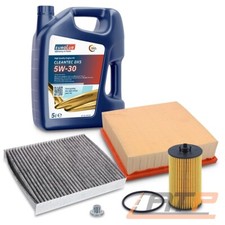 INSPEKTIONSPAKET FILTERSATZ SET A+5L EUROLUB 5W-30 FÜR OPEL MERIVA B 1.4 10-12