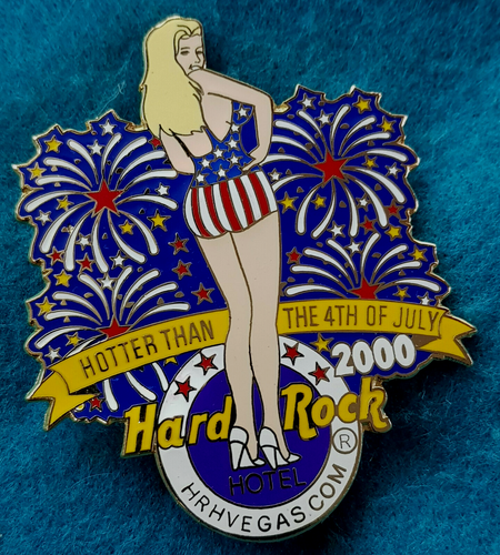 LAS VEGAS HOTTER THAN THE 4TH JULY BLONDE SWINSUIT MODEL GIRL Hard Rock Cafe PIN EBay