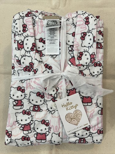 Pottery Barn Teen Hello Kitty Pajama Set Organic Flannel Medium Youth NWT