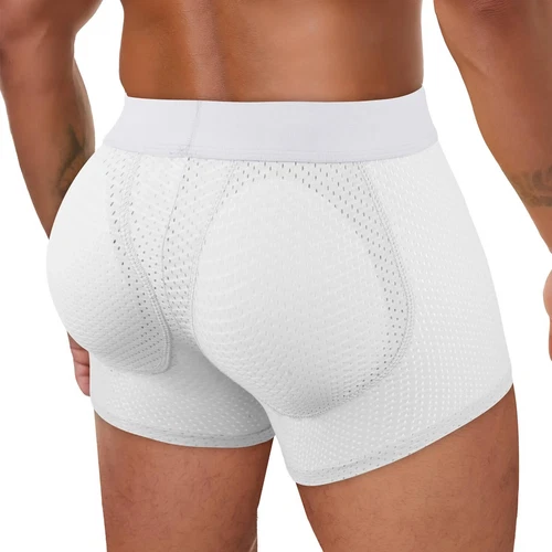 Mens Padded Underwear Buttock Butt Lifter Body Shaper Hip Enhancer Boxer Briefs - Picture 15 of 22