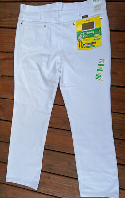 Men's Wrangler® Cowboy Cut® Slim Fit White Jean 36 X 32 NWT | eBay