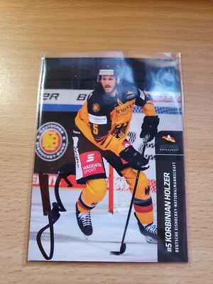 DEL 20-21 2020-2021 SIGNIERT DEB Korbinian Holzer Adler Mannheim