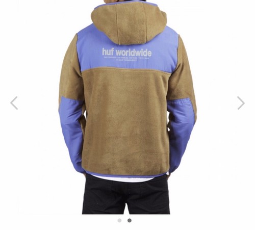 HUF WORLDWIDE BOULEVARD ANORAK PULLOVER HOODIE JACKET ELMWOOD MENS SMALL NWT - Picture 10 of 10